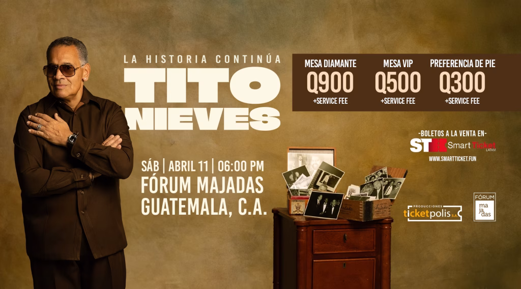 Tito Nieves celebrará 50 años de trayectoria musical en Guatemala